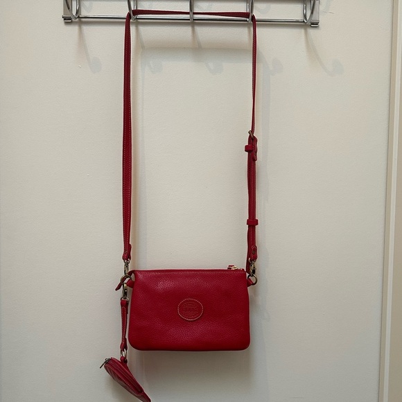 🇨🇦 ROOTS Twinsie Bag 2.0 Cloud Leather Crossbody bag and matching coin pouch - Picture 6 of 14